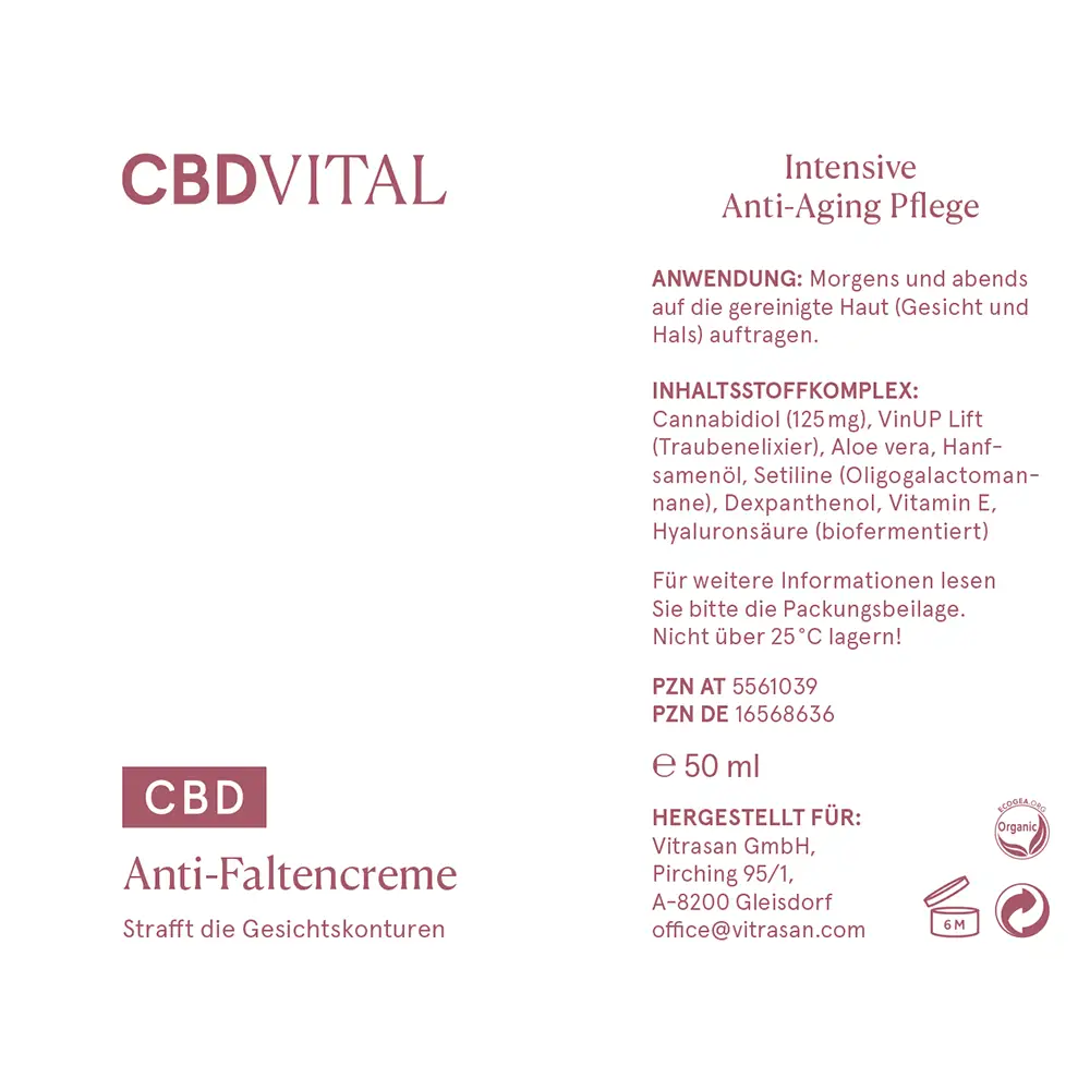 Premium CBD Anti-Faltencreme