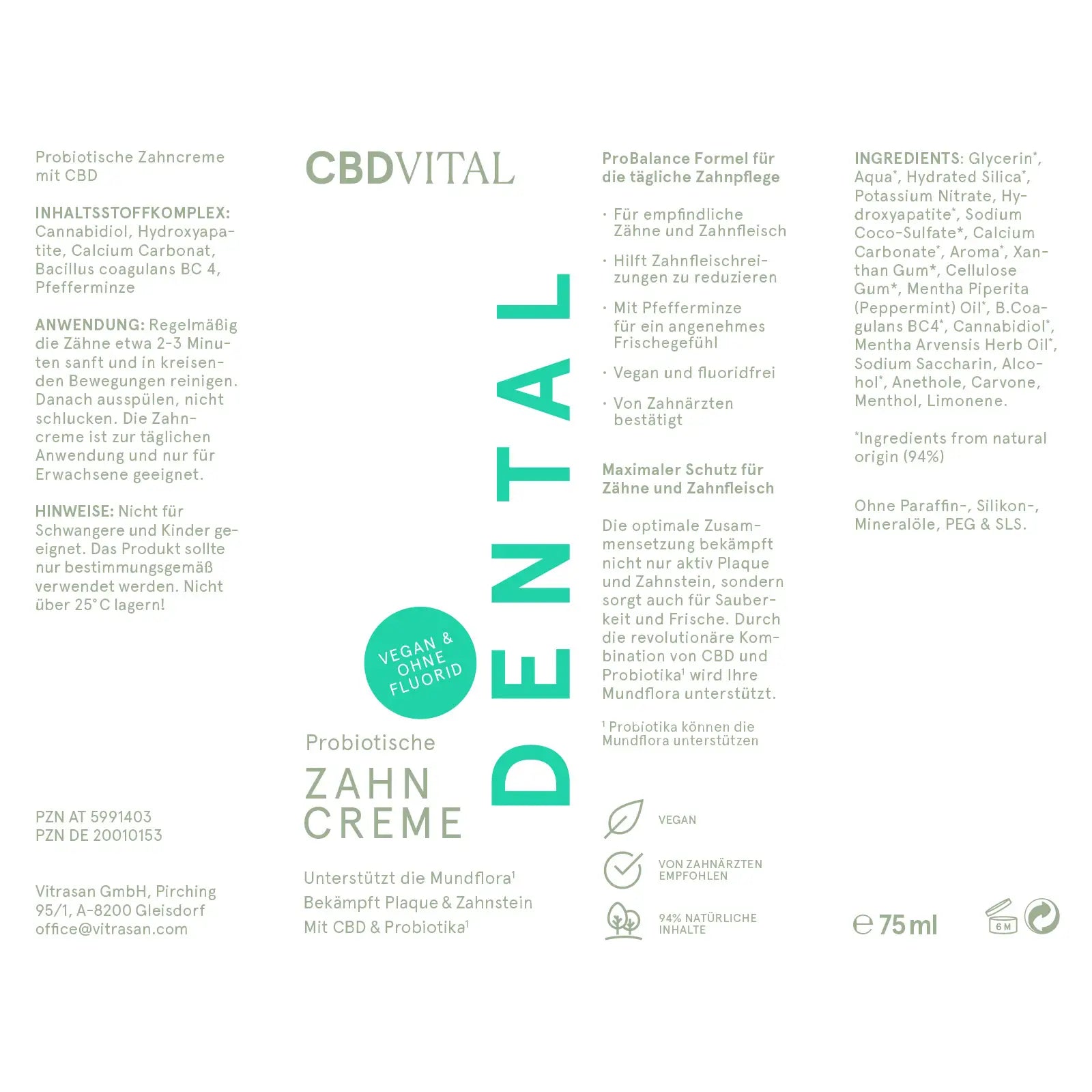 Probiotische CBD Zahnpasta