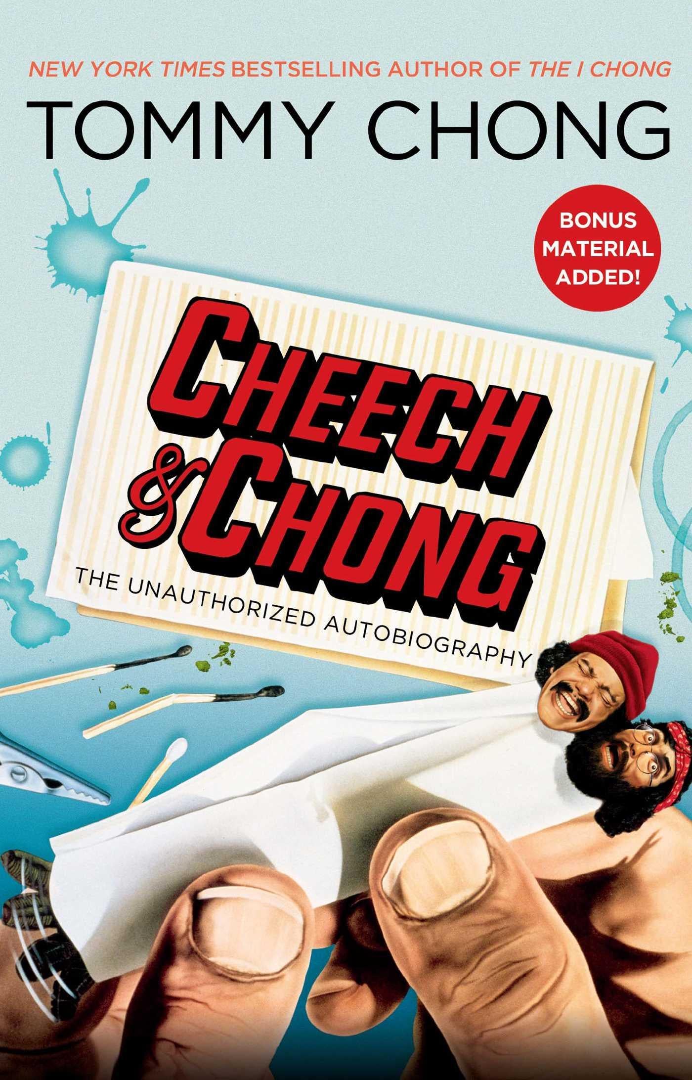 Cannabis Joint mit Cheech and Chong als Inhalt wird gedreht