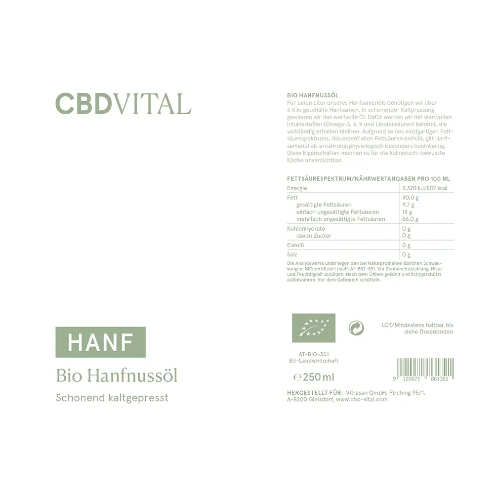 Bio Hanfsamenöl