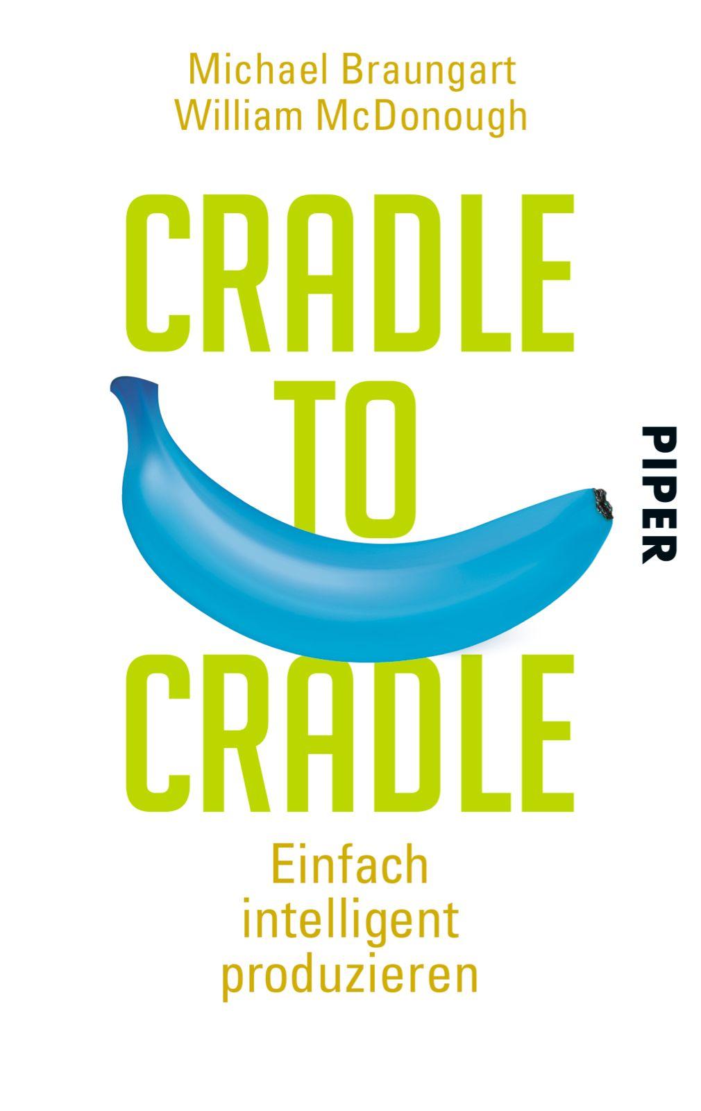 Blaue Banane auf einem Buchcover über Nachhaltigkeit